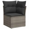 vidaXL 7-delige Loungeset met kussens poly rattan acacia grijs