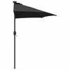 vidaXL Tuinparasol Zwart 294 x 150 x 223 cm Polyester en staal