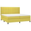 vidaXL Boxspring met matras en LED stof groen 200x200 cm
