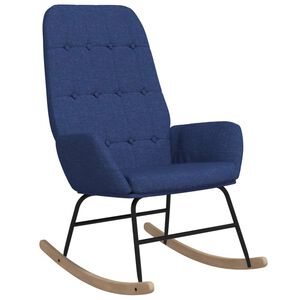 vidaXL Schommelstoel stof blauw