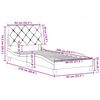 vidaXL Bedframe zonder matras 80x200 cm stof zwart