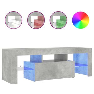 vidaXL Tv-meubel met LED-verlichting 120x35x40 cm betongrijs