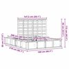 vidaXL Bedframe Wit 150 x 200 cm Massief grenenhout
