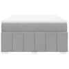 vidaXL Boxspring met matras stof lichtgrijs 140x190 cm