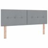 vidaXL Boxspringbed met matras met matras Lichtgrijs 140 x 190 cm Stof
