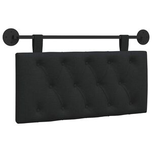 vidaXL Hangend hoofdbord Zwart Stof
