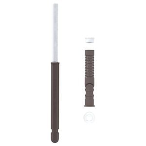 vidaXL Drijvende Plank Beugels 12 pcs Bruin Ø10 x 170 mm Staal