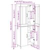 vidaXL Hoge kast Oud Hout 69,5 x 34 x 180 cm Bewerkt hout