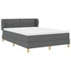 vidaXL Boxspringbed met matras Donkergrijs 140 x 200 cm Stof