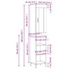 vidaXL Hoge kast 34,5x34x180 cm bewerkt hout sonoma eikenkleurig