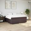 vidaXL Boxspring met matras stof donkerbruin 200x200 cm