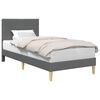 vidaXL Bedframe met hoofdeinde Donkergrijs 90 x 190 cm Stof