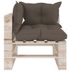 vidaXL 4-delige Loungeset met kussens pallet grenenhout