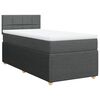 vidaXL Boxspring met matras stof donkergrijs 90x190 cm