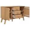 vidaXL Dressoir OLDEN 114x43x73,5 cm massief grenenhout bruin