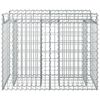 vidaXL Gabion Verhoogd Bed Zilver 100 x 50 x 80 cm