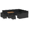 vidaXL Tuin Sofa Set 12 st 9-Aantal zitplaatsen Zwart poly rattan