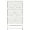 vidaXL Dressoir 68,5x38,5x123,5 cm staal wit