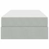 vidaXL Opbergbed met matras met matras Lichtgrijs 90 x 190 cm Fluweel