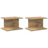 vidaXL Nachtkastje 2 pcs Artisan Eiken 40 x 30 x 25 cm Bewerkt hout