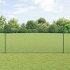 vidaXL Hek met Paal Groen 1,6 x 25 m Staal en PVC