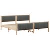 vidaXL Bedframe Bruin en donkergrijs 200 x 200 cm Massief grenenhout