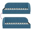 vidaXL Hoekbedframe met hoofdeinde Blauw 100 cm x 200 cm Fluweel