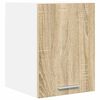 vidaXL Hangkast Sonoma Eik en Wit 30 x 31 x 40 cm Bewerkt hout