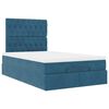 vidaXL Ottoman bed met matrassen 120x200cm fluweel donkerblauw