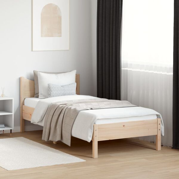 vidaXL Bedframe zonder matras massief grenenhout 90x190 cm