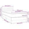 vidaXL Boxspring met matras stof lichtgrijs 100x200 cm