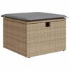 vidaXL 9-delige Loungeset met kussens poly rattan beige