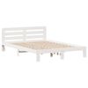 vidaXL Bedframe zonder matras massief grenenhout wit 140x190 cm