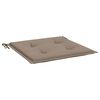vidaXL Tuinstoelkussens 2 st 50x50x4 cm stof taupe