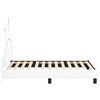 vidaXL Bedframe voor kinderen met hoofdbord Wit 80 x 160 cm PU