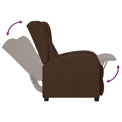 vidaXL Sta-opstoel verstelbaar kunstleer bruin
