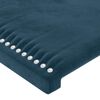 vidaXL Hoofdbord met randen 203x23x118/128 cm fluweel donkerblauw