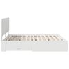 vidaXL Bedframe met hoofdeinde met lade Wit 200 x 200 cm Bewerkt hout