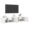 vidaXL Tv-wandmeubels met LED-verlichting 2 st 80x35x31 cm wit