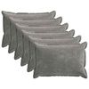 vidaXL Kussensloop 6 pcs HOUTEN Donkergrijs 50 x 80 cm Chenille Stof