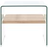 vidaXL Salontafel 50x50x45 cm gehard glas transparant