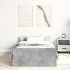 vidaXL Bedframe bewerkt hout betongrijs 90x190 cm
