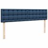 vidaXL Ottoman bed met matrassen 200x200cm stof blauw