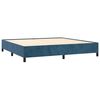 vidaXL Boxspring met matras fluweel donkerblauw 200x200 cm