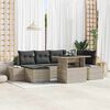 vidaXL Tuin Sofa Set met kussen 7 pcs Lichtgrijs