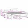 vidaXL Bedframe met hoofdeinde Wit 200 x 200 cm Massief grenenhout