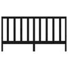 vidaXL Hoofdbord 206x4x100 cm massief grenenhout zwart