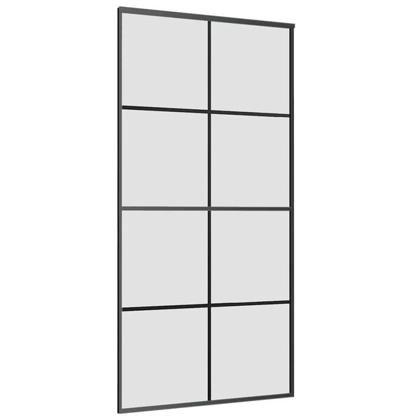 vidaXL Schuifdeur met beslag 102,5x205 cm ESG-glas en aluminium
