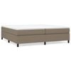 vidaXL Boxspring met matras stof taupe 200x200 cm