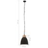 vidaXL Hanglamp industrieel E27 23 cm ijzer en massief hout zwart